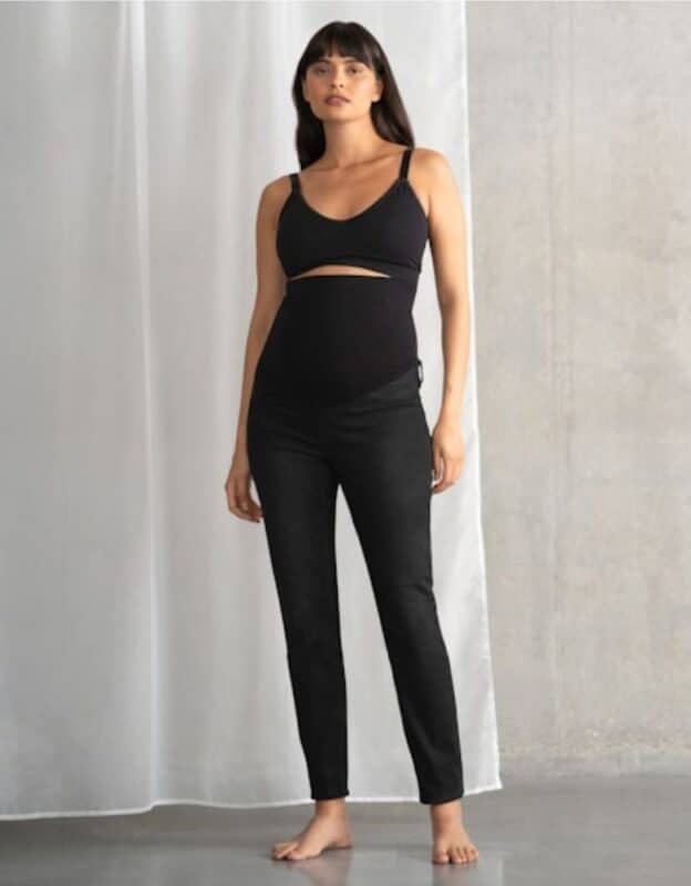 Dallas - Organic Cotton Skinny Jean Εγκυμοσύνης Black